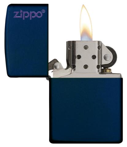 Zippo Navy Matte with Logo tiếng kêu hay thanh zin