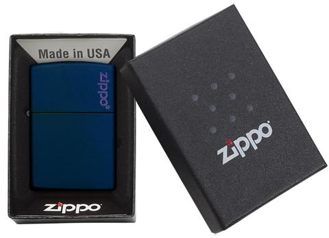 Zippo Navy Matte with Logo hàng cao cấp xách tay trực tiếp usa