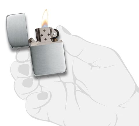 Zippo 1941 Replica™ - Hand Satin - Sterling Silver đơn giản sang trọng tinh tế