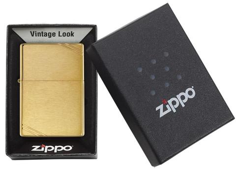 Zippo Vintage Brushed Brass sang trọng đơn giản tinh tế giá rẻ