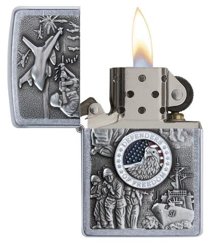 Zippo Joined Forces Emblem Street Chrome chiến tranh không trung