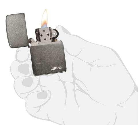 Zippo Replica 1941 Black Ice with Logo quà tặng người thân gia chủ