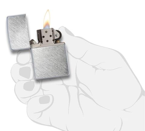 Zippo Herringbone Sweep Brushed Chrome mẫu mã ấn tượng