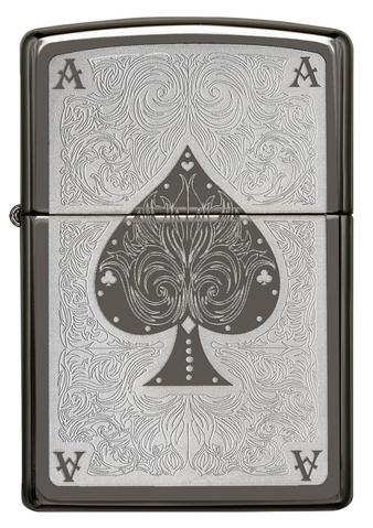 Zippo Ace Filigree Black Ice cầu kỳ