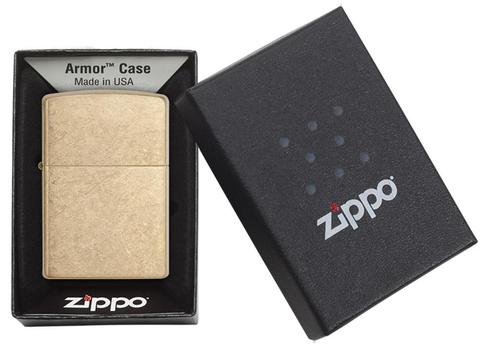 Zippo Armor Tumbled Brass zippo đơn giản