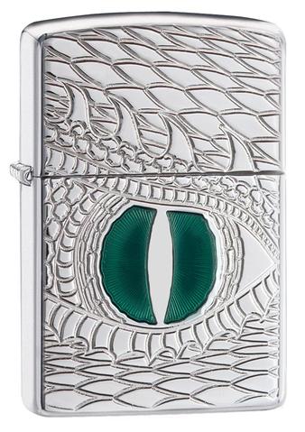 Zippo Armor Dragon Eye Carved High Polish Chrome zippoc chủ đề thần thoại