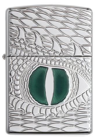 Zippo Armor Dragon Eye Carved High Polish Chrome ane stoke