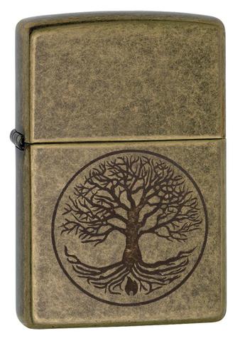 Zippo Tree of Life Antique Brass đồng cổ