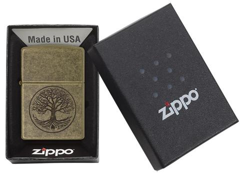 Zippo Tree of Life Antique Brass quà tặng tuyệt vời