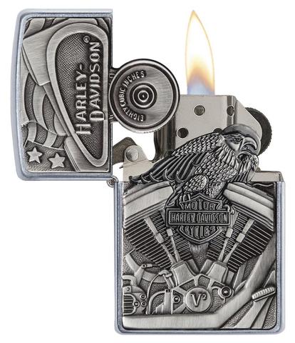 Zippo Harley Davidson Motor Flag Street Chromre usa mỹ hoa kỳ giá rẻ