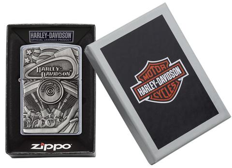 Zippo Harley Davidson Motor Flag Street Chromre nhập khẩu mỹ hoa kỳ usa quà tặng usa