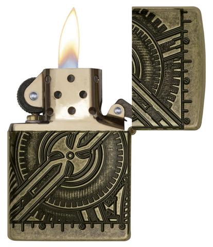 Zippo Steampunk 360 Multicut Antique Brass Armor giá trị sưu tầm cao