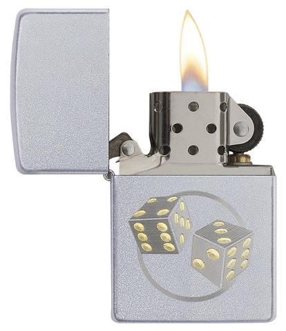 Zippo Dice Satin Chrome giá rẻ hàng chính hãng