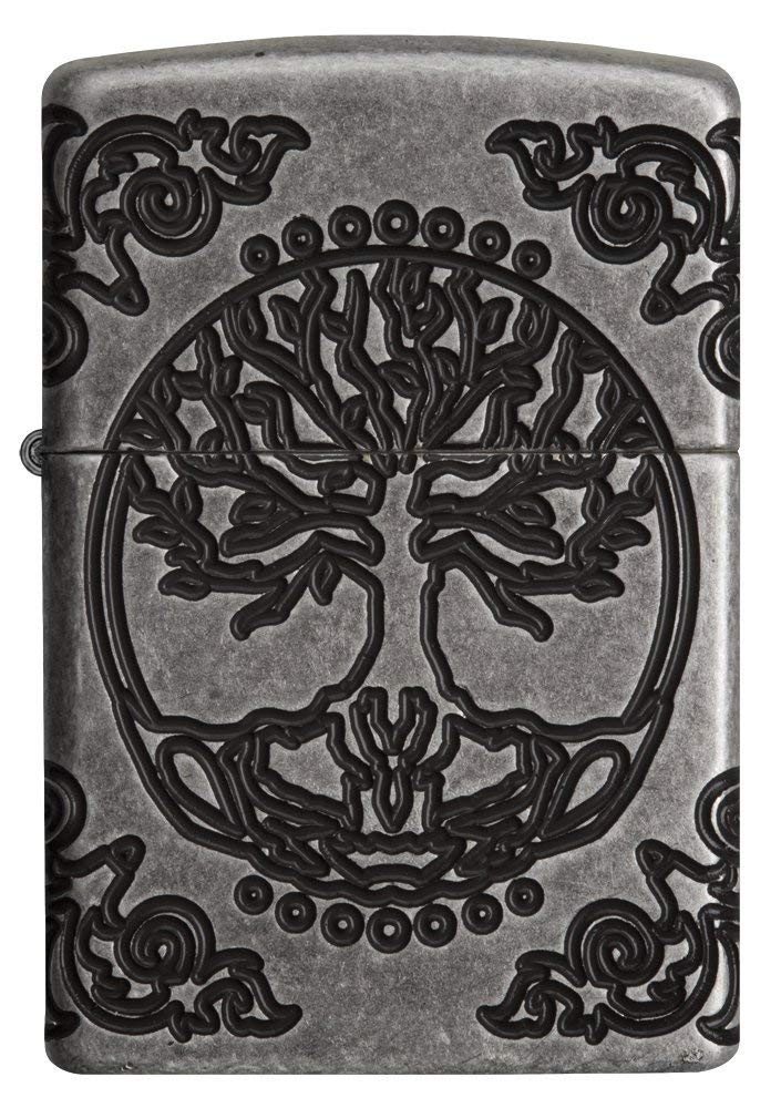Zippo Armor Tree of Life Design Pocket Lighter 29670 cao cấp