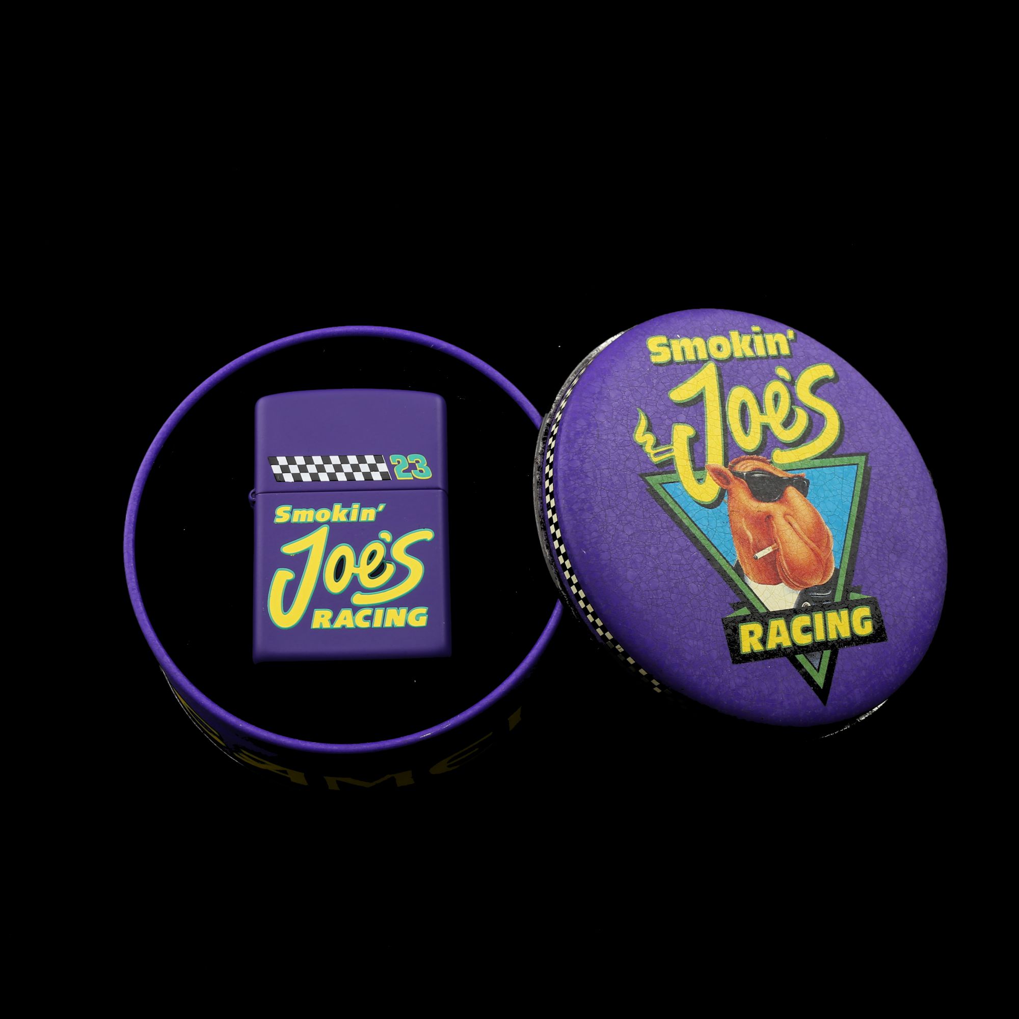 Zippo-CAMEL-PURPLE-MATTE-SMOKIN-JOES-RACING-23-H-X-1991-zippo-la-ma-mau-tim-in-logo-la-da-camel-son-tinh-dien-dua-xe-joes-cua-hang-zippo-chuyen-banzippo-co-doc-quyen-sieu-hiem-phien-ban-gioi-han-tai-viet-nam-tan-binh