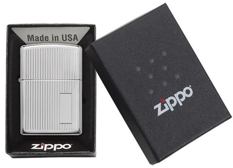 Zippo Engine Turned Polished Chrome quà tặng cho những người thân yêu