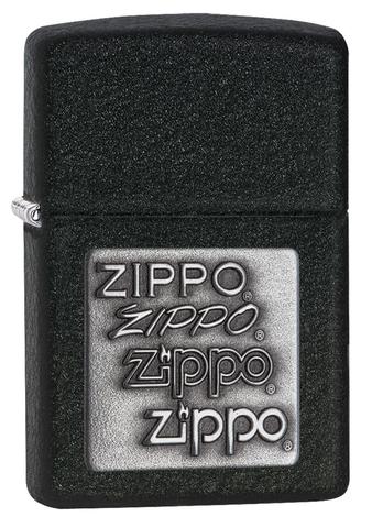 Zippo Pewter Emblem Black Crackle quà tặng người thân