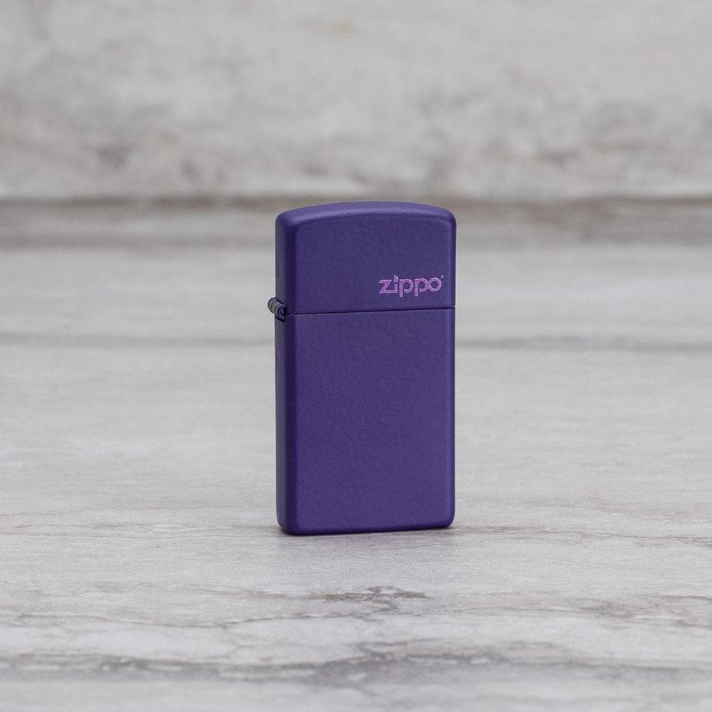 hop-quet-zippo-slim-purple-matte-zippo-logo-1637ZL