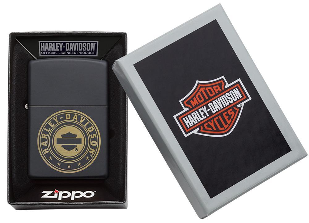 bat-lua-zippo-harley-davidson-49197-mau-den-logo-xe-moto-son-tinh-dien