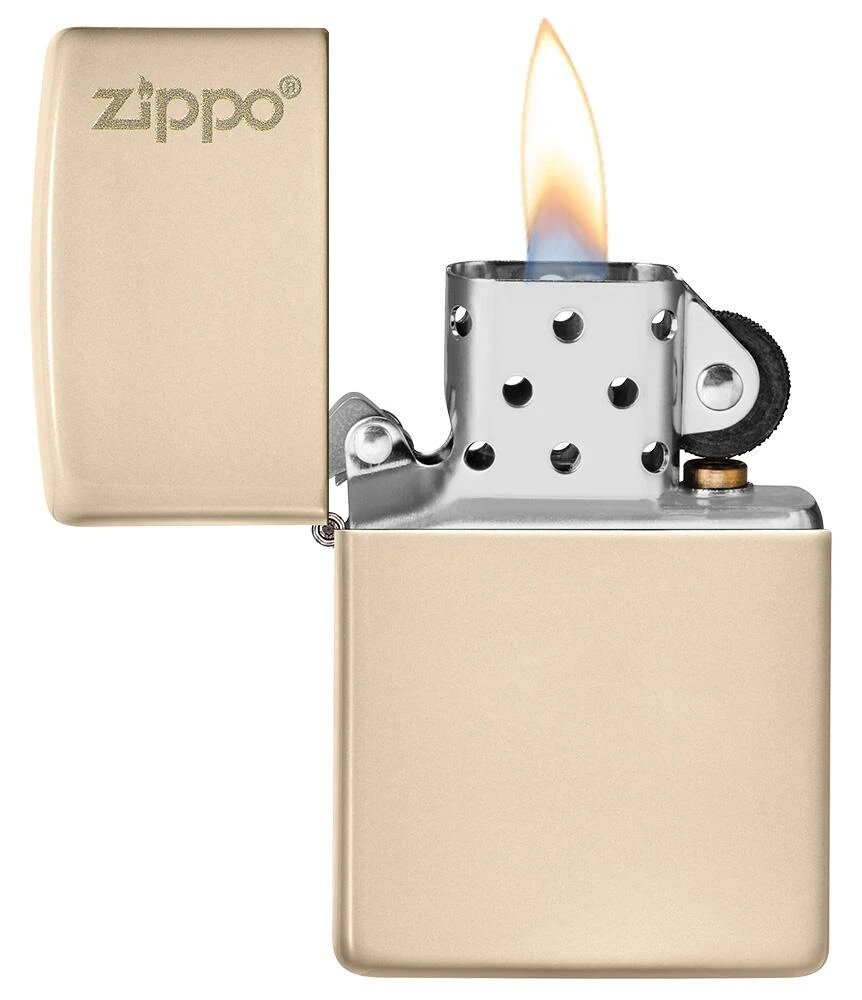 hot-quet-zippo-classic-flat-sand-zippo-logo-49453ZL