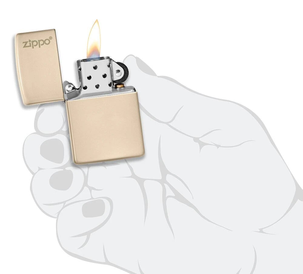 may-lua-zippo-classic-flat-sand-zippo-logo-49453ZL