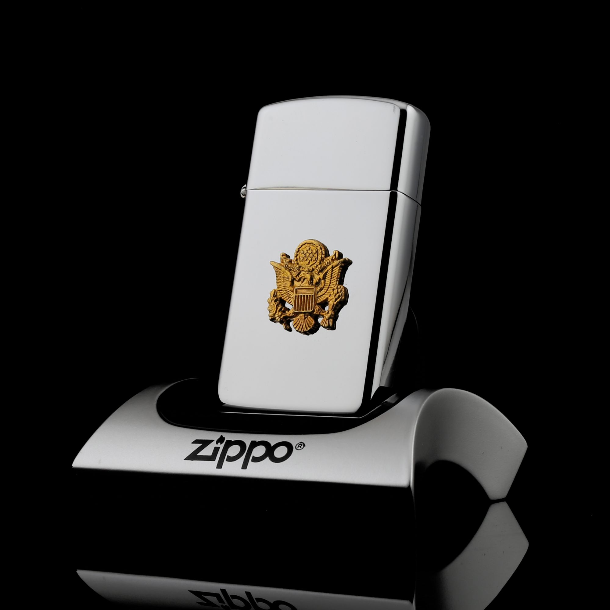 Zippo-GOLD-EMBLE-LOGO-UNITED-STATES-HIGH-POLISH-SLIM-1991-Zippo-la-ma-chinh-hang-tai-sai-gon-qua-tang-zippo-nu