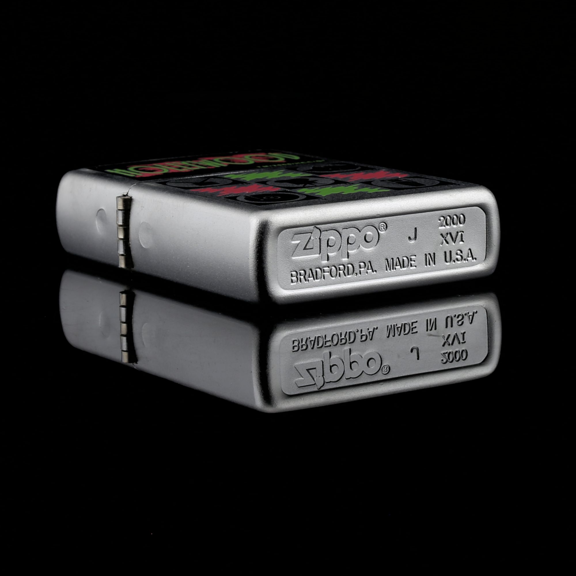 Zippo-HOLLYWOOD-SILVER MATE-J-XVI-2000-son-tinh-dien-mau-sieu-hiem-hop-qeut-zippo-hang-cao-cap