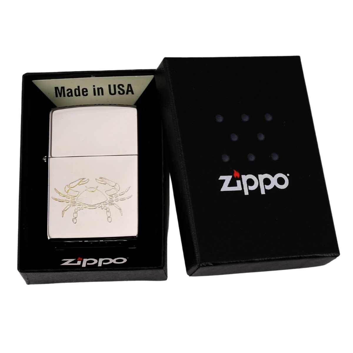 Zippo Khắc 12 Cung Hoàng Đạo Cự Giải - Cancer may mắn zippo