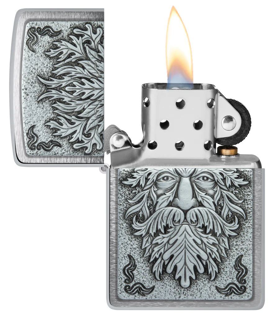 bat-lua-zippo-48906-greenman-emblem-brushed-chrome-op-noi-hinh-ong-than-rung