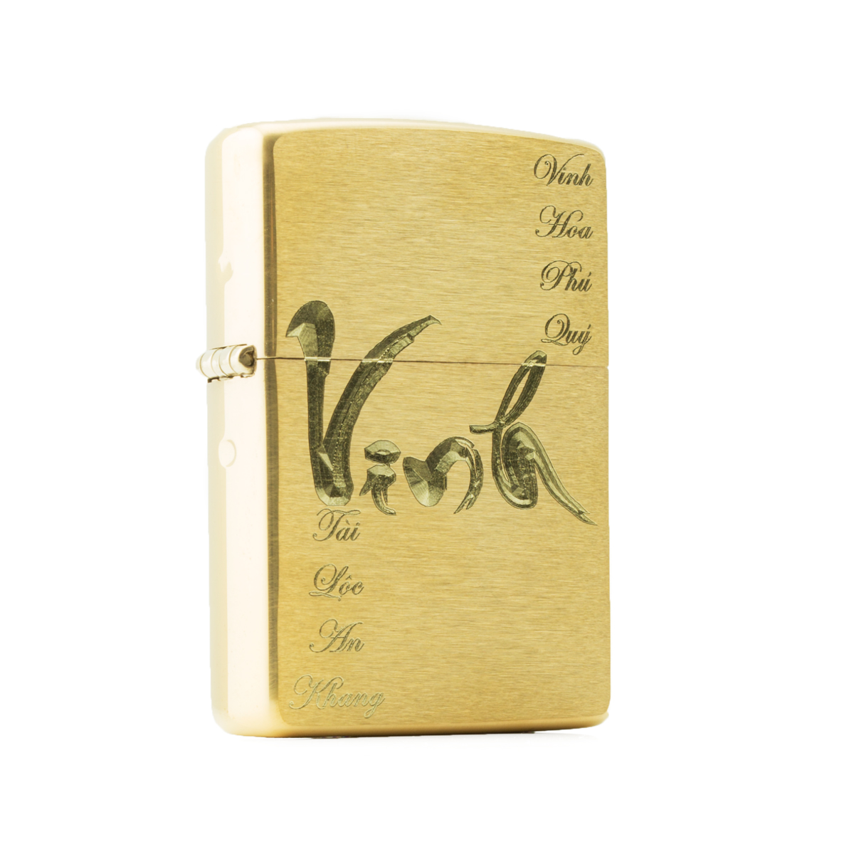 hop-quet-zippo-mau-vang-dong-nguyen-khoi-khac-thu-phap-chu-vinh