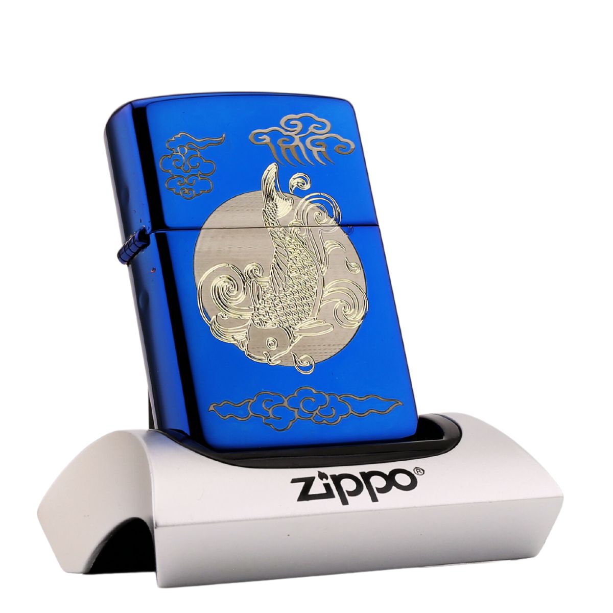 Zippo Khắc Cá Chép Vượt Vũ Môn