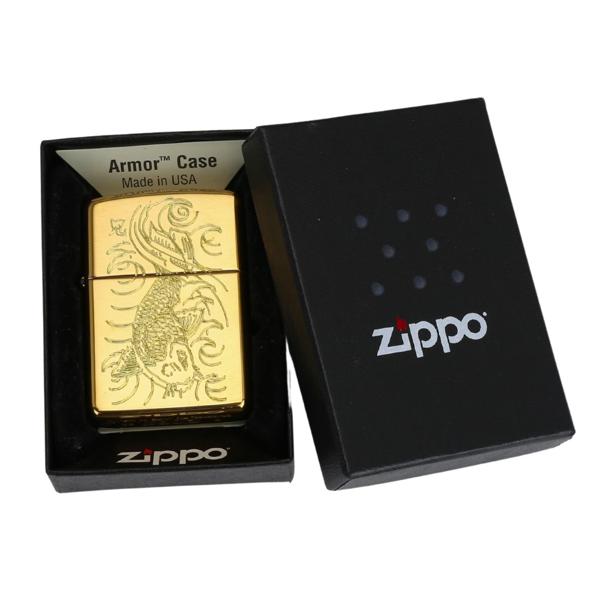 Zippo Japan - Zippo Khắc Cá Koi Nhật thịnh vượng