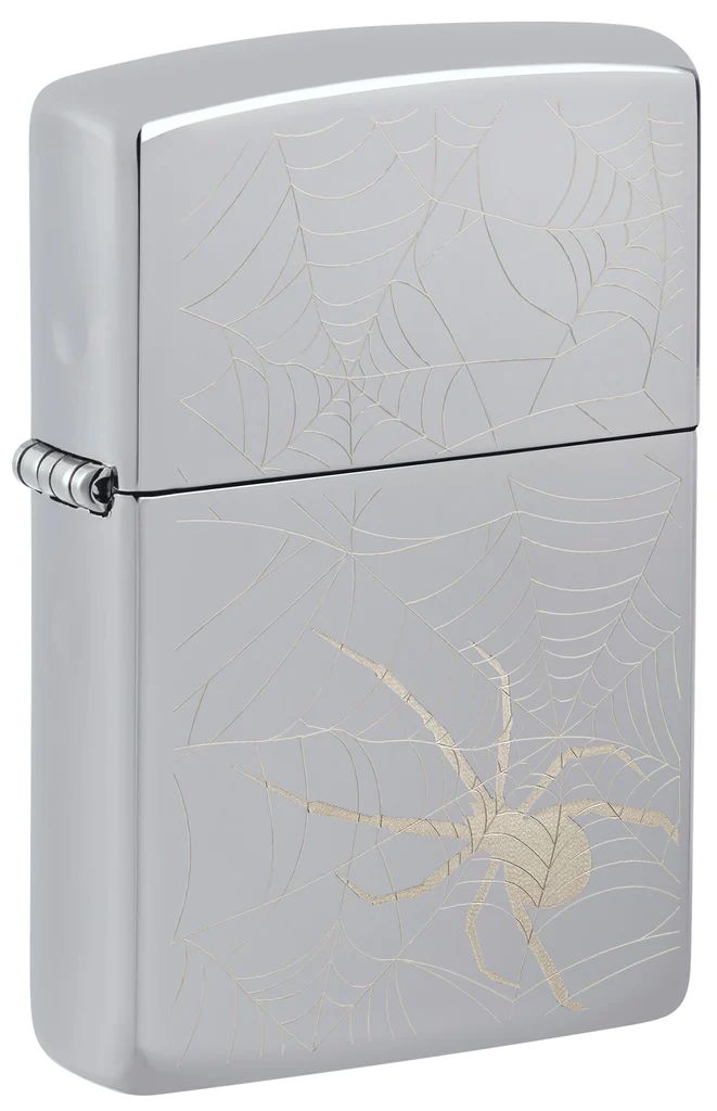 bat-lua-zippo-48767-spider-web-design-laser-engrave-auto-engrave-high-polish-chrome