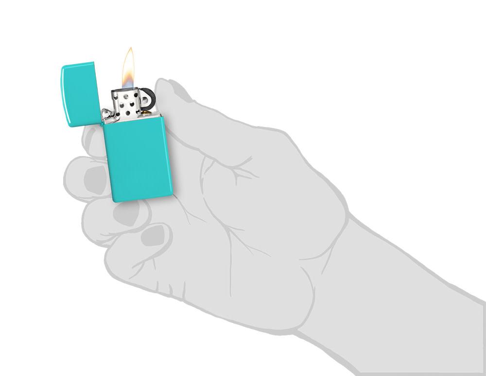 bat-lua-Zippo-slim-flat-turquoise-49529-zippo-mini-mau-xanh