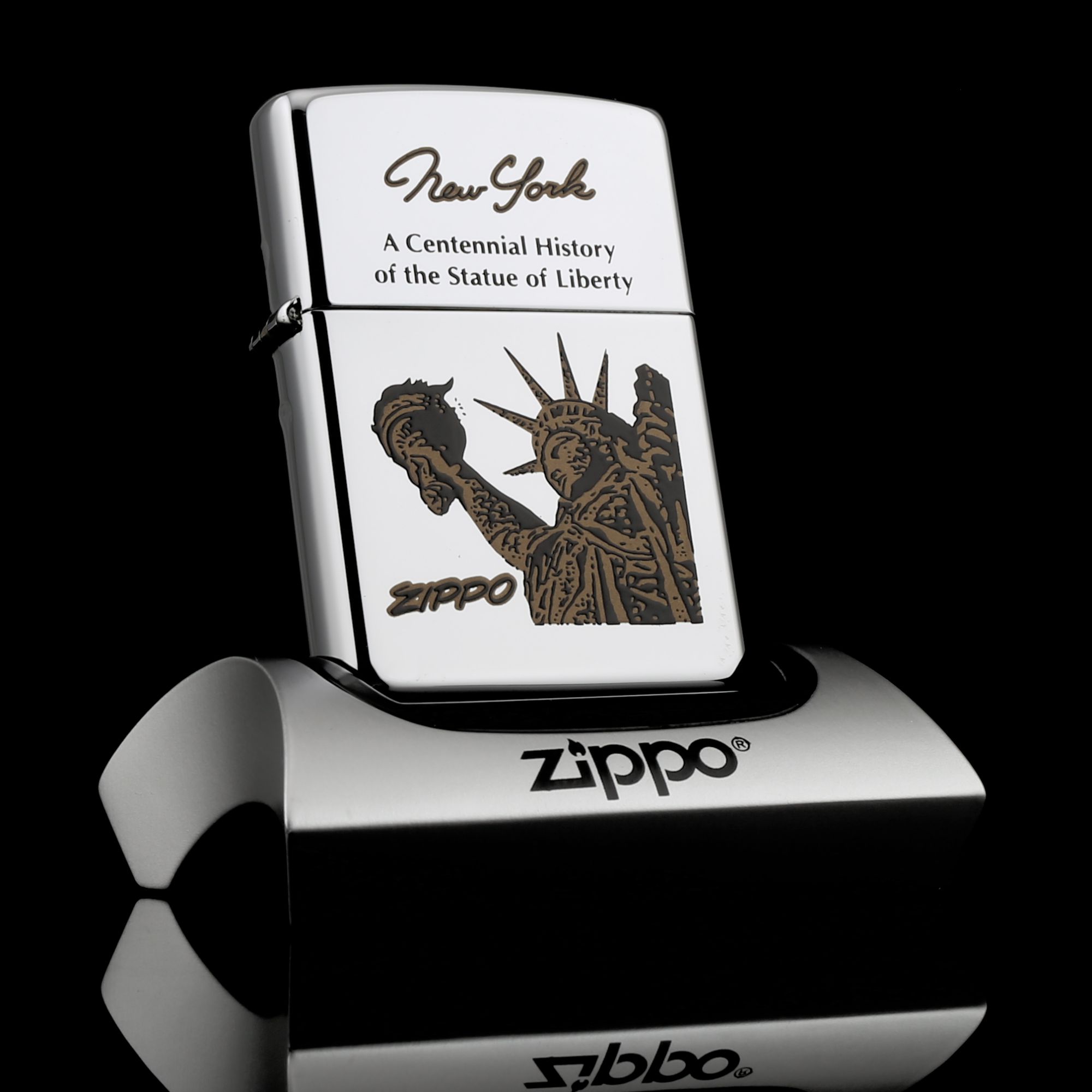 Zippo-NEW-YORK-A-CENTENIAL-HISTORY-OF-THE-STATUE-OF-LIBERTY-B-XII-1996