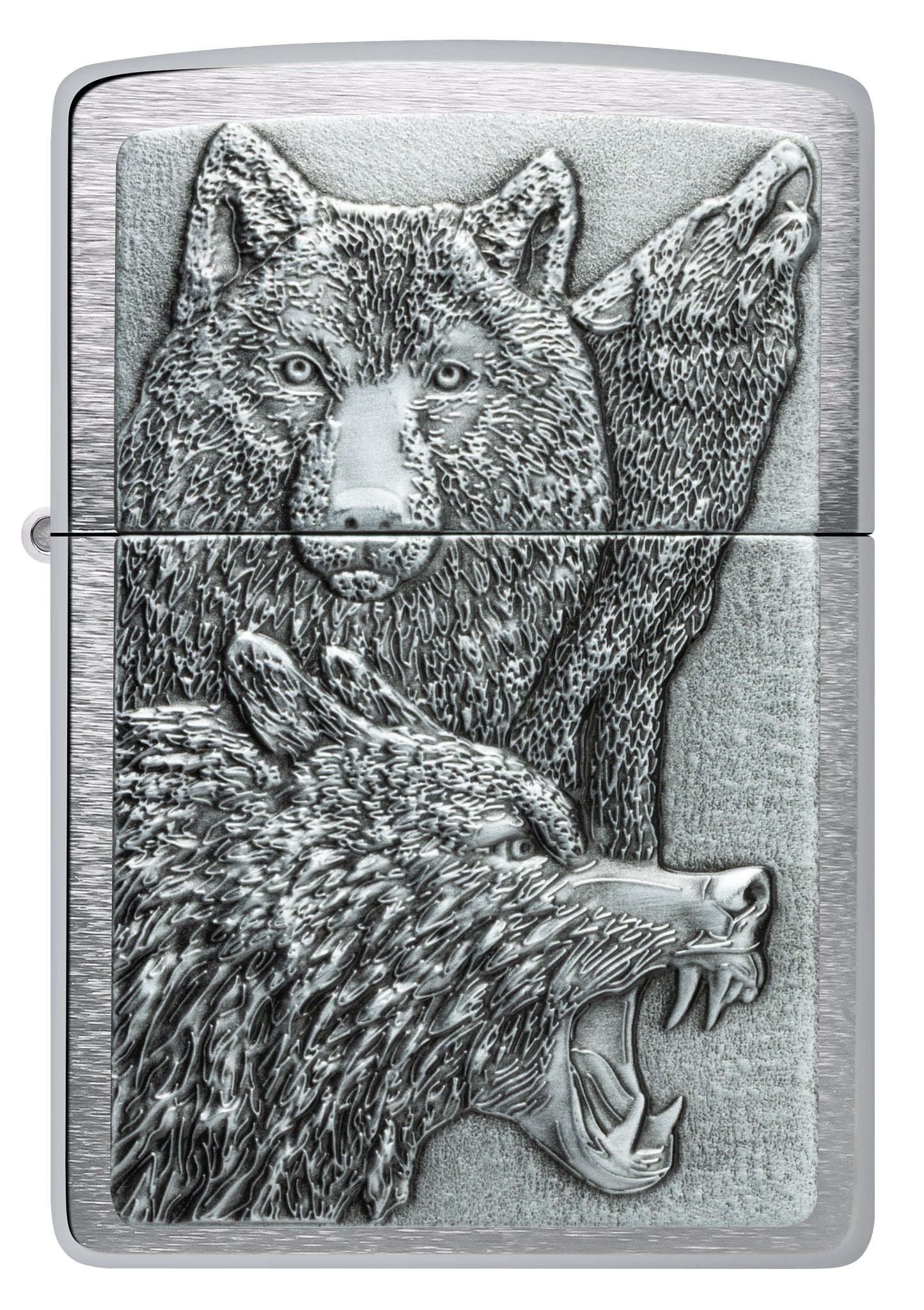 bat-lua-zippo-46960-wolf-pack-emblem-brushed-chrome