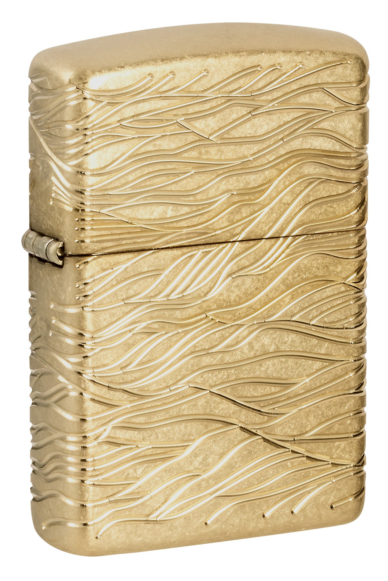 hop-quet-zippo-46273-luxury-waves-design-multicut-armor-tumbled-brass
