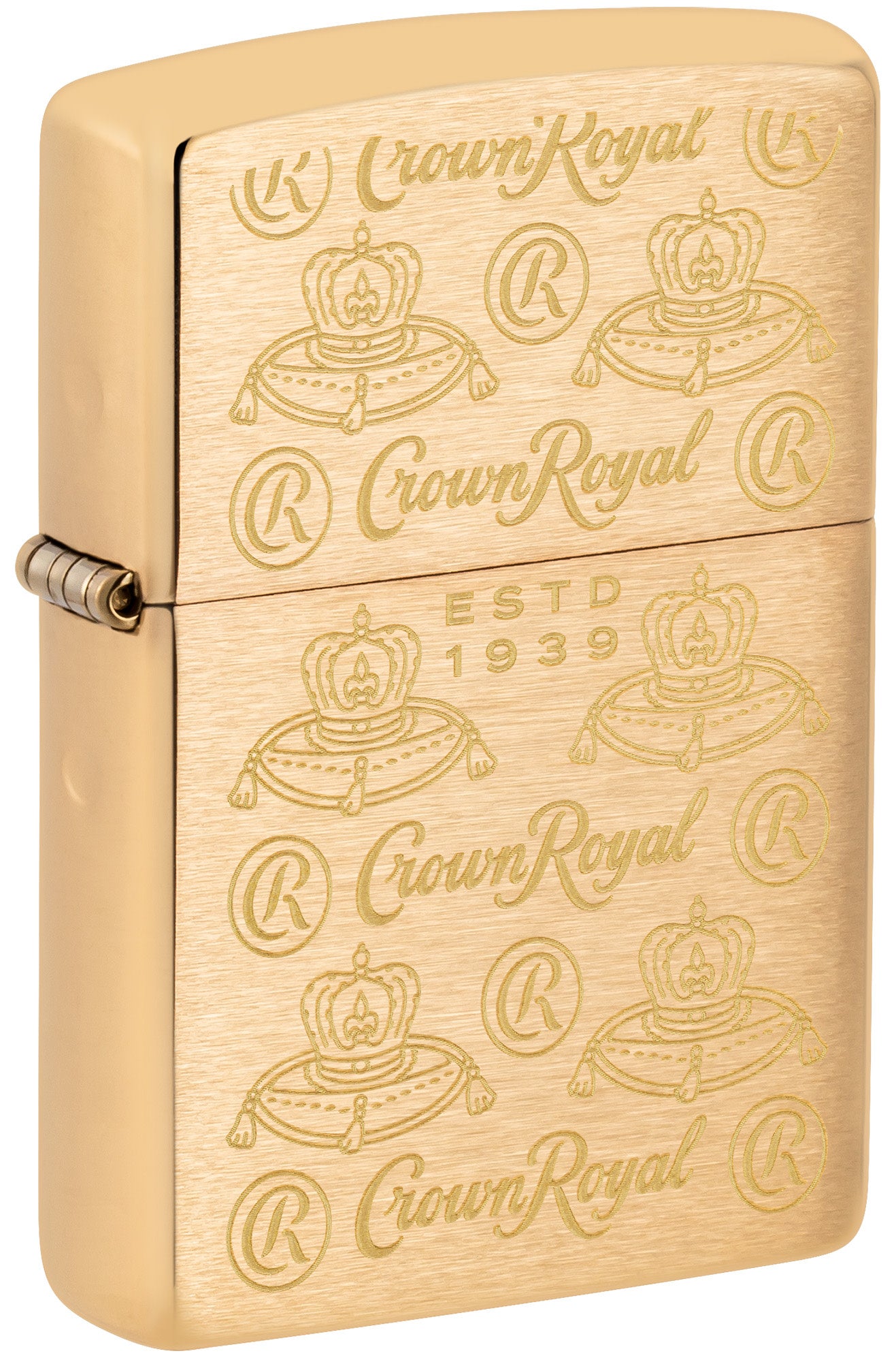 hop-quet-zippo-46299-crown-royal-elegance-design-laser-engrave-brushed-brass