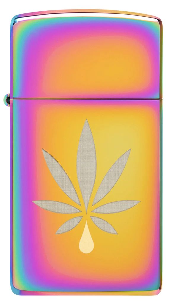 bat-lua-zippo-48670-slim-multi-color-cannabis-leaf-design-hot-quet-mini