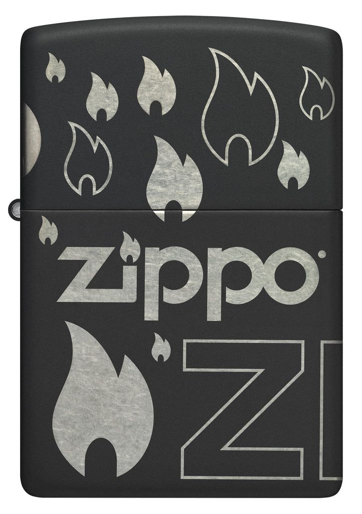 bat-lua-zippo-48908-zippo-son-den-khac-logo-ngon-lua-zippo