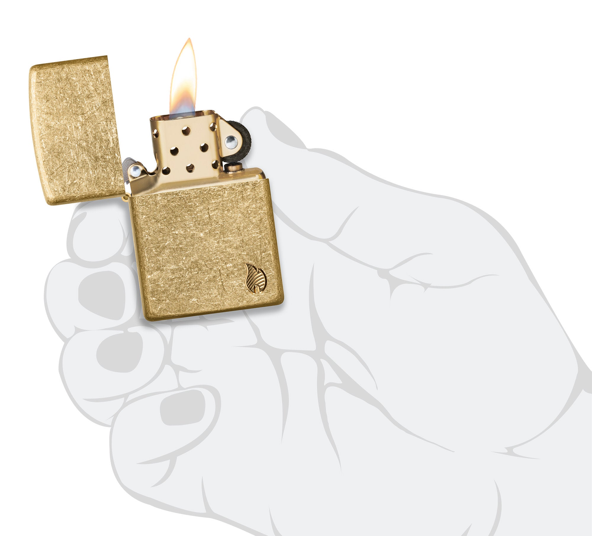 hop-quet-zippo-46398-tumbled-brass-armor-series-flame-deep-carve-armor-tumbled-brass