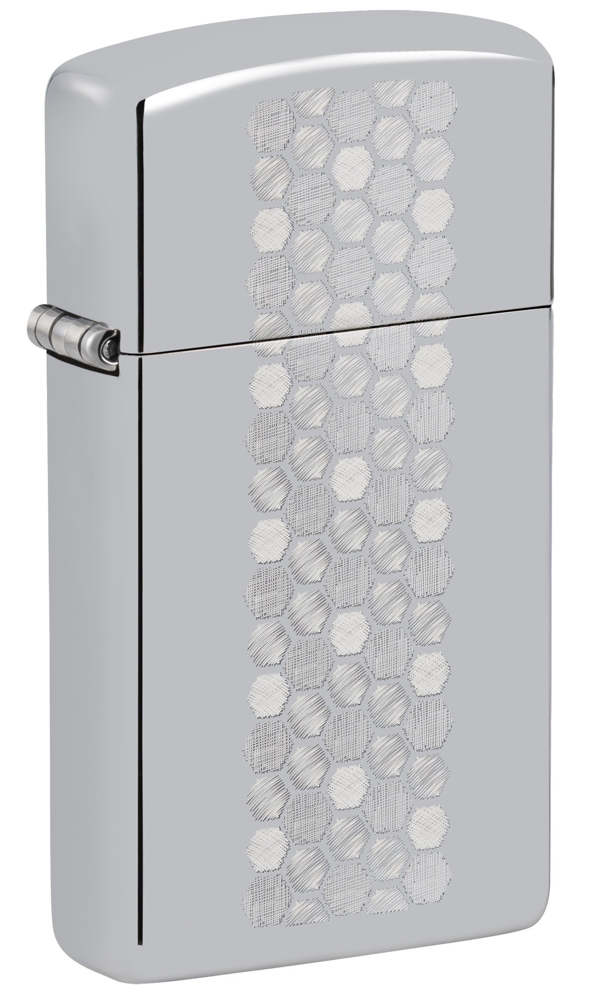 hop-quet-zippo-46270-slim-honeycomb-design-laser-fancy-fill-slim-high-polish-chrome
