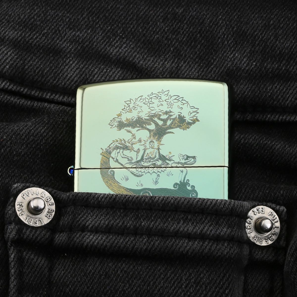 Zippo Khắc Phật Và Quỷ Cám Dỗ Mara