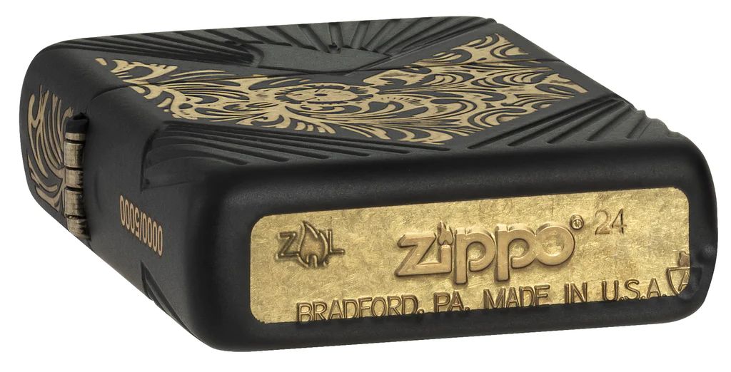 hop-quet-zippo-vo-day-son-tinh-dien-mau-den-khac-sau-laser-4-mat-hoa-van-y-venetian-limited-ban-gioi-han