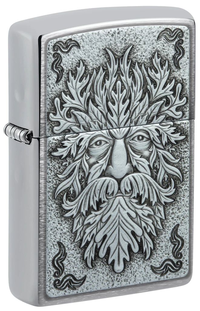 bat-lua-zippo-48906-greenman-emblem-brushed-chrome