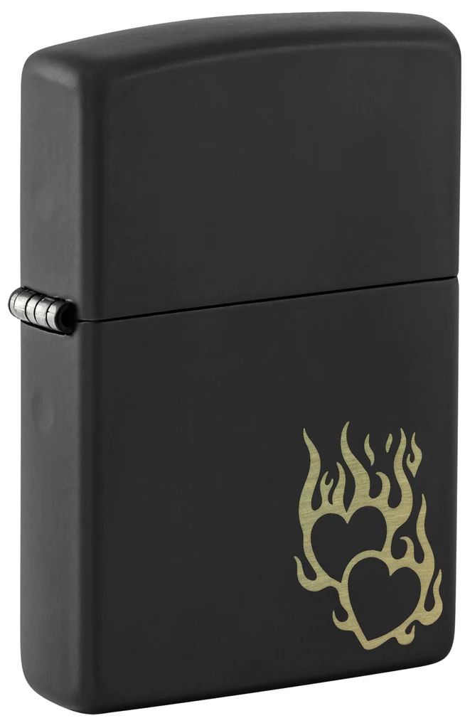 bat-lua-zippo-46004-fire-heart-design-laser-engrave-black-matte