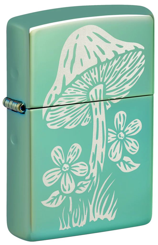 hop-quet-zippo-46178-mushroom-design-laser-engraved-high-polish-green