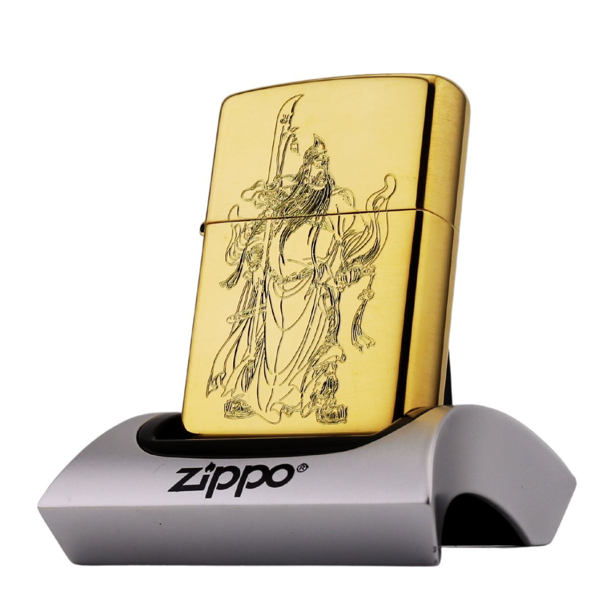 Zippo Khắc Hai Mặt Nghĩa Khí Quan Công quà tặng cao cấp