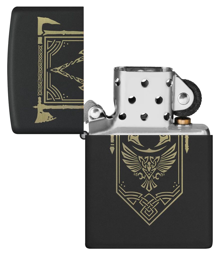 bat-lua-zippo-48669-assassin's-creed®-valhalla-engraved-black-matte-logo-khac-laser-logo-game