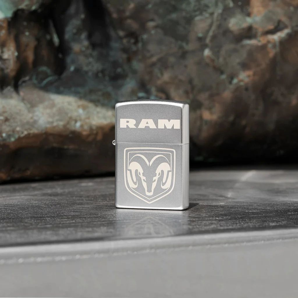 hop-quet-zippo-48763-ram-design-laser-engrave-satin-chrome